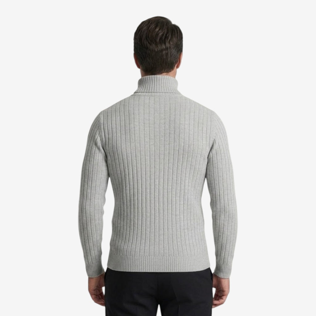 Jorvalore | Men's Ribbed Turtleneck Knit Jumper Slim Fit