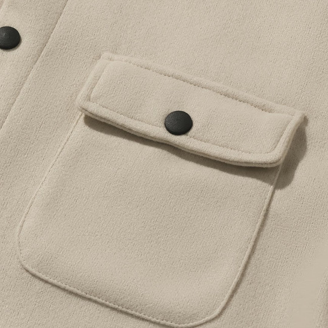 Jorvalore | Men’s Corduroy Jacket Lapel Collar Button Up Casual Coat