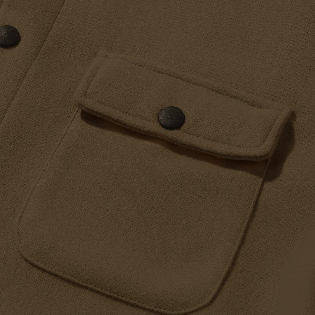 Jorvalore | Men’s Corduroy Jacket Lapel Collar Button Up Casual Coat