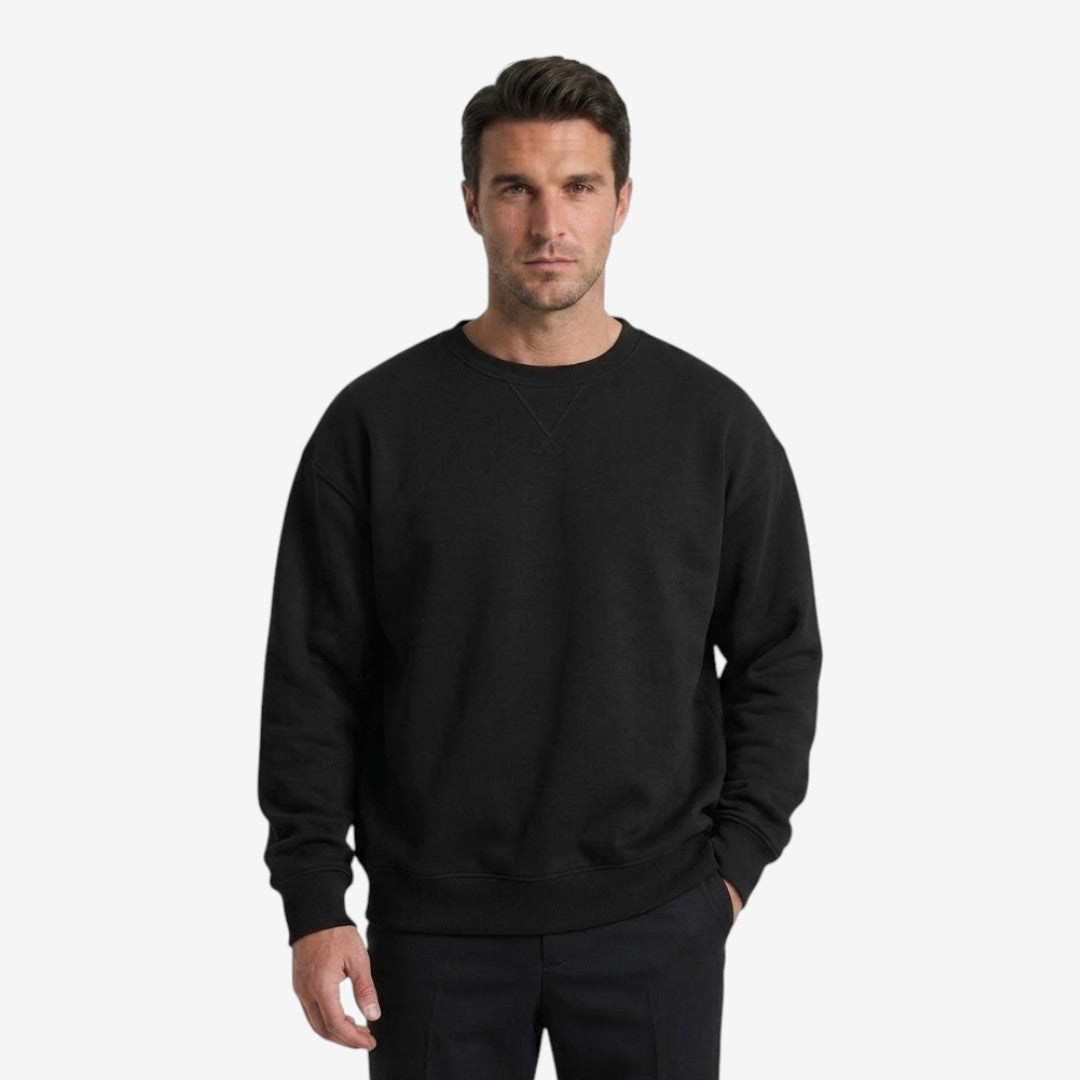 Jorvalore | Men's Cotton Blend Crew-Neck Sweatshirt Comfortable Casual Fit