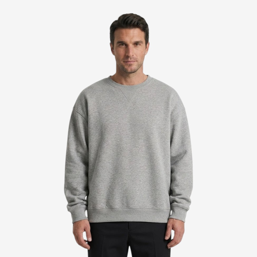 Jorvalore | Men's Cotton Blend Crew-Neck Sweatshirt Comfortable Casual Fit