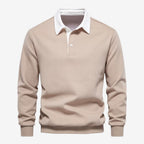 Jorvalore | Men's Cotton Knit Polo Jumper for Autumn Winter Style