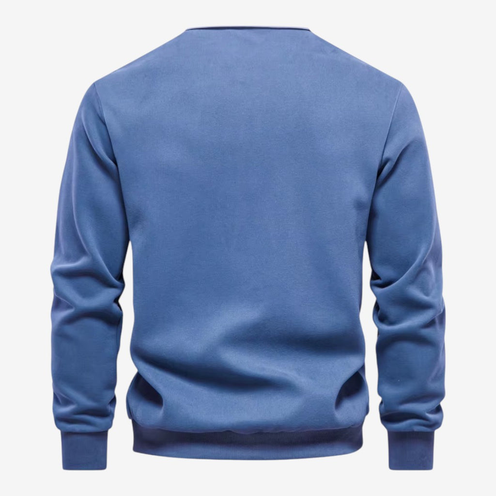 Jorvalore | Men's Cotton Knit Polo Jumper for Autumn Winter Style