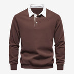 Jorvalore | Men's Cotton Knit Polo Jumper for Autumn Winter Style