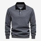 Jorvalore | Men's Cotton Knit Polo Jumper for Autumn Winter Style