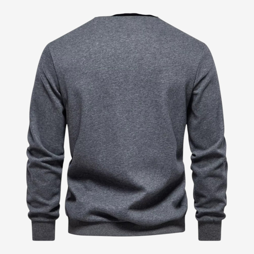 Jorvalore | Men's Cotton Knit Polo Jumper for Autumn Winter Style
