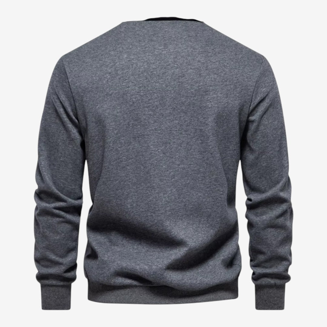 Jorvalore | Men's Cotton Knit Polo Jumper for Autumn Winter Style