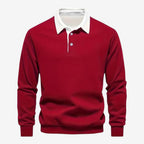 Jorvalore | Men's Cotton Knit Polo Jumper for Autumn Winter Style