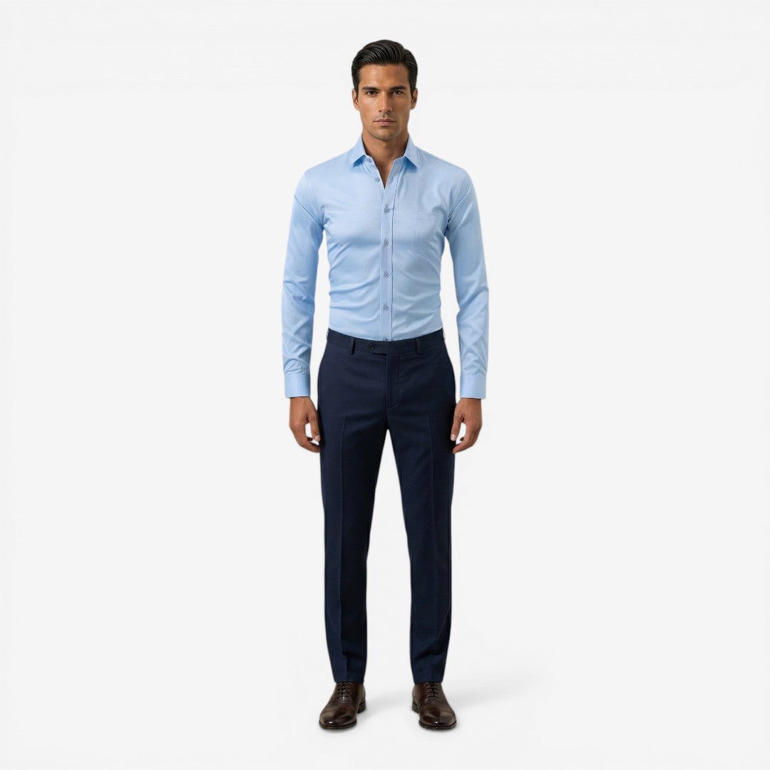 Jorvalore | Men’s Formal Shirt Long Sleeve Slim Fit Office Ready Style