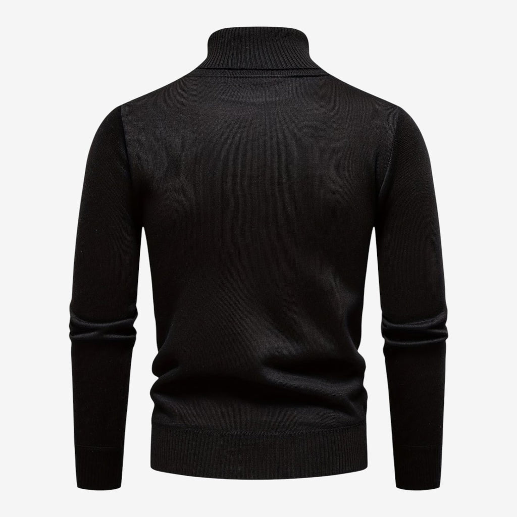 Jorvalore | Men's High Neck Textured Knit Jumper Soft Comfortable Fit