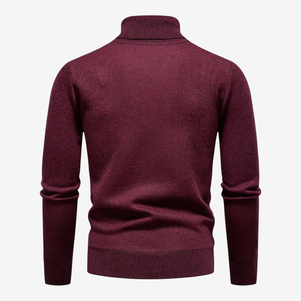 Jorvalore | Men's High Neck Textured Knit Jumper Soft Comfortable Fit