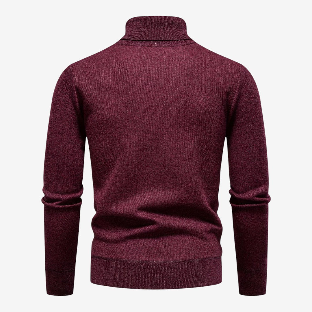 Jorvalore | Men's High Neck Textured Knit Jumper Soft Comfortable Fit