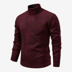 Jorvalore | Men's High Neck Textured Knit Jumper Soft Comfortable Fit