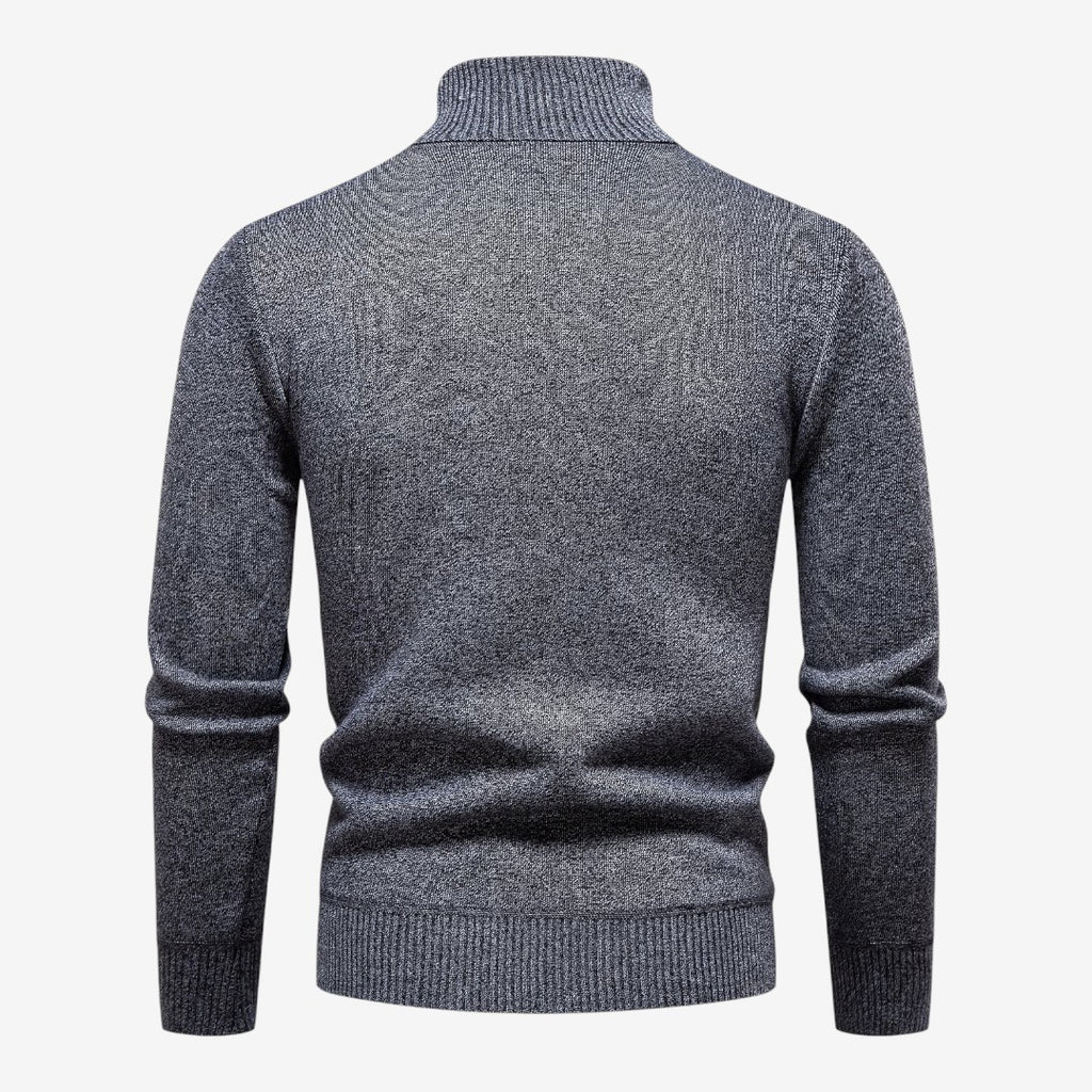 Jorvalore | Men's High Neck Textured Knit Jumper Soft Comfortable Fit