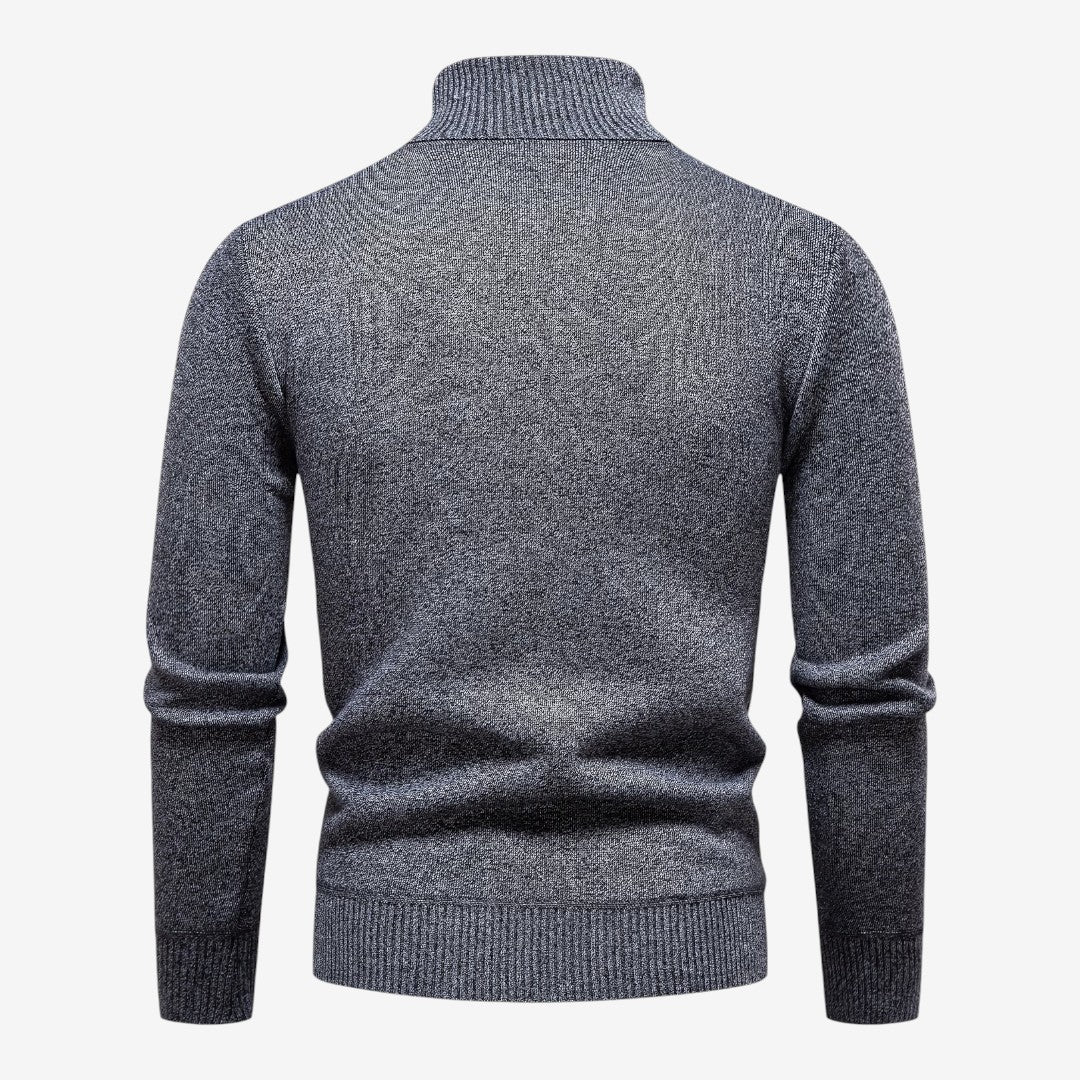 Jorvalore | Men's High Neck Textured Knit Jumper Soft Comfortable Fit