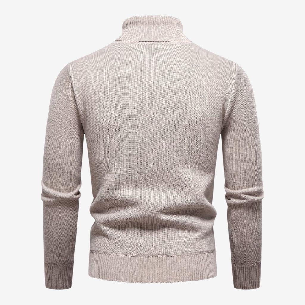 Jorvalore | Men's High Neck Textured Knit Jumper Soft Comfortable Fit