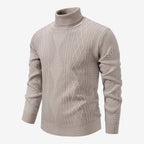 Jorvalore | Men's High Neck Textured Knit Jumper Soft Comfortable Fit