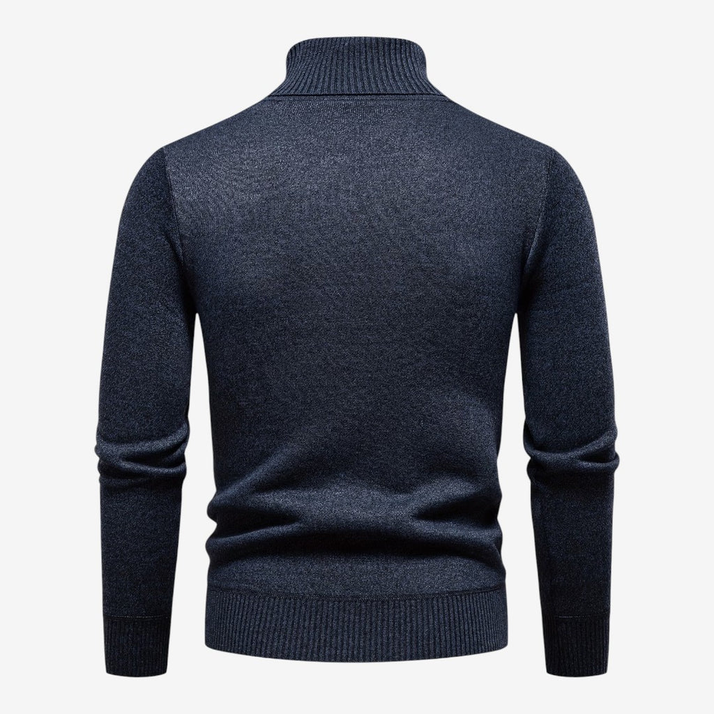 Jorvalore | Men's High Neck Textured Knit Jumper Soft Comfortable Fit
