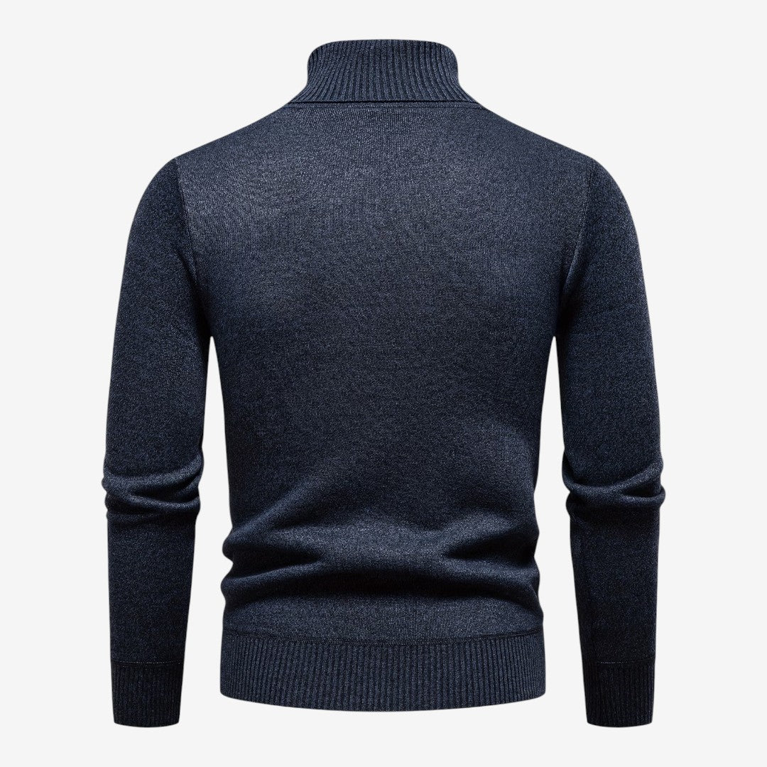 Jorvalore | Men's High Neck Textured Knit Jumper Soft Comfortable Fit