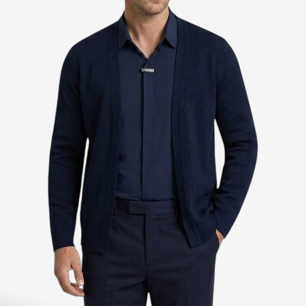 Jorvalore | Men's Knit Cardigan Two-Piece Layered Smart Casual Style