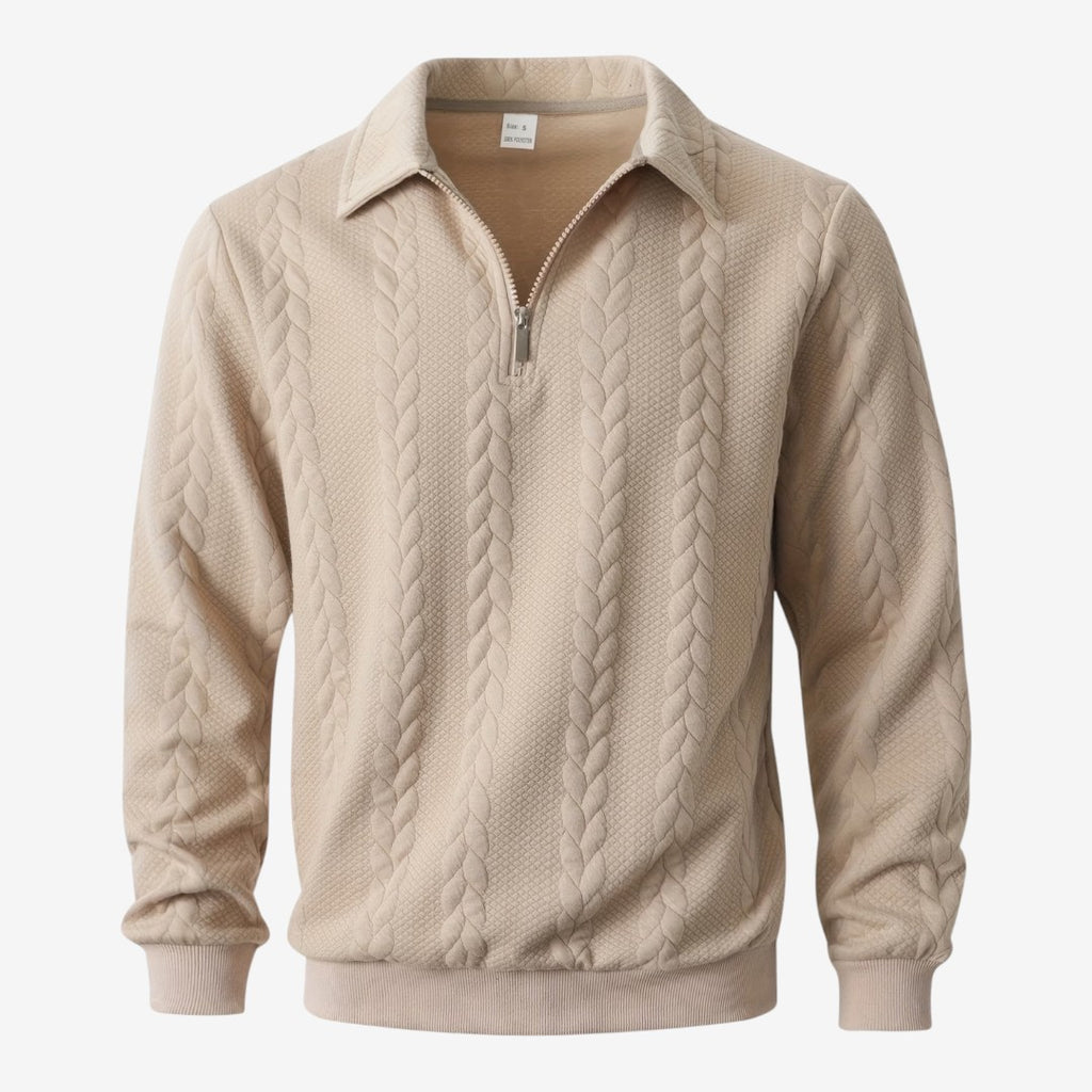 Jorvalore | Men's Knit Quarter Zip Jumper Warm Casual Everyday Wear