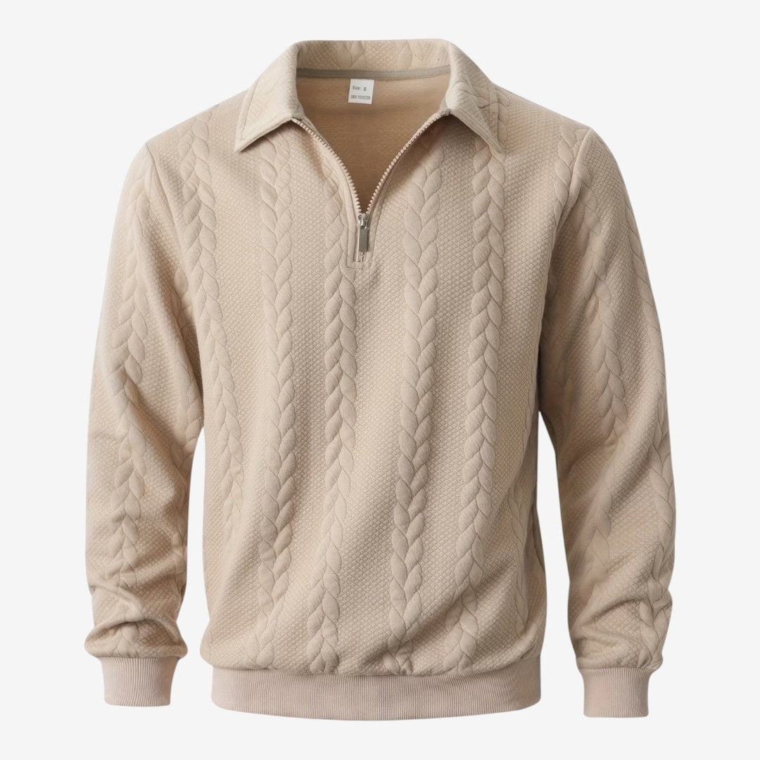 Jorvalore | Men's Knit Quarter Zip Jumper Warm Casual Everyday Wear