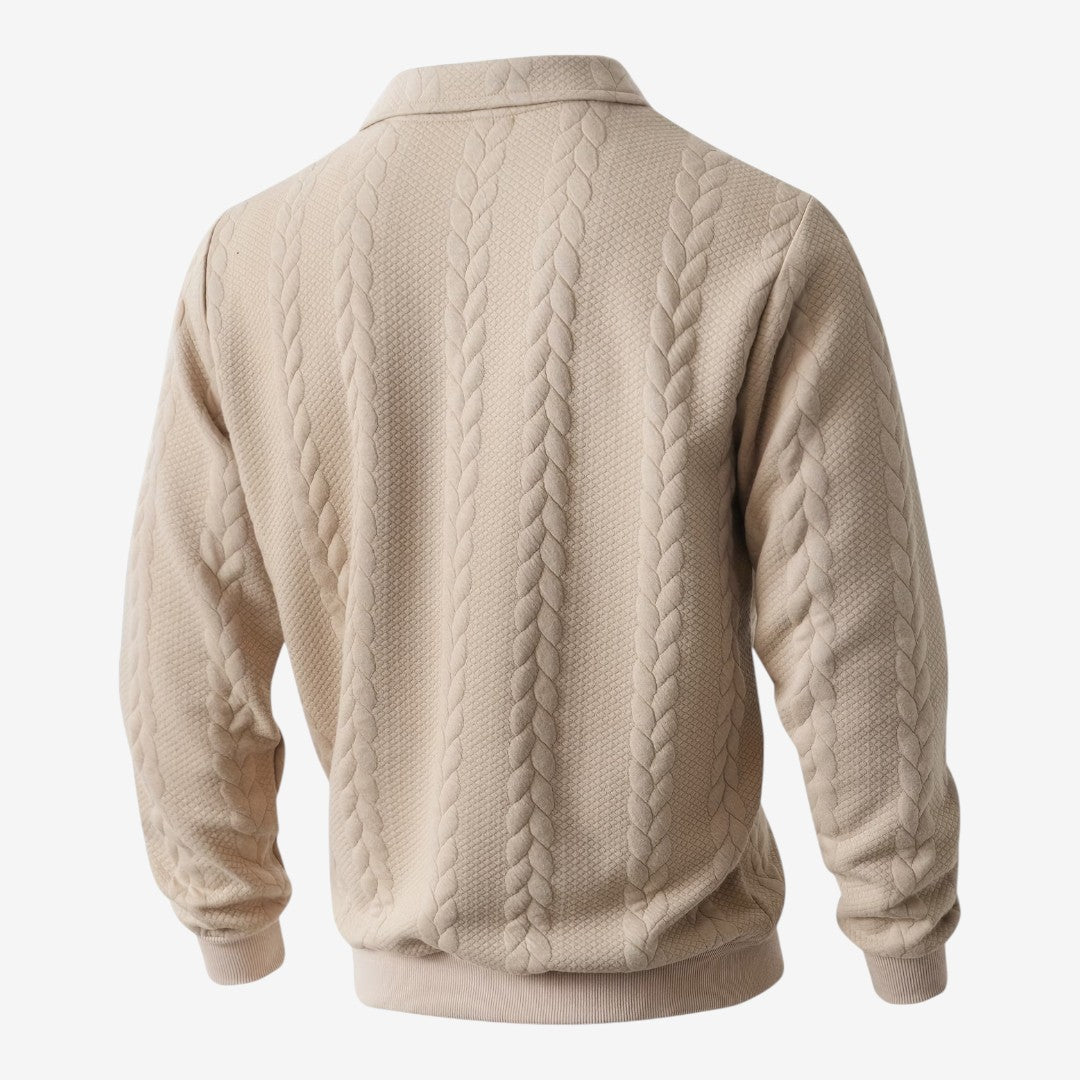 Jorvalore | Men's Knit Quarter Zip Jumper Warm Casual Everyday Wear