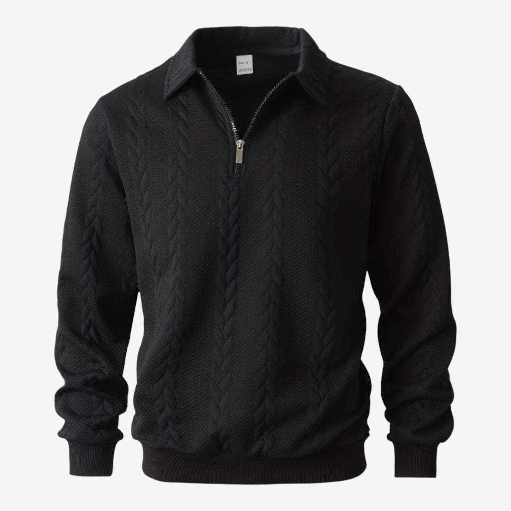 Jorvalore | Men's Knit Quarter Zip Jumper Warm Casual Everyday Wear