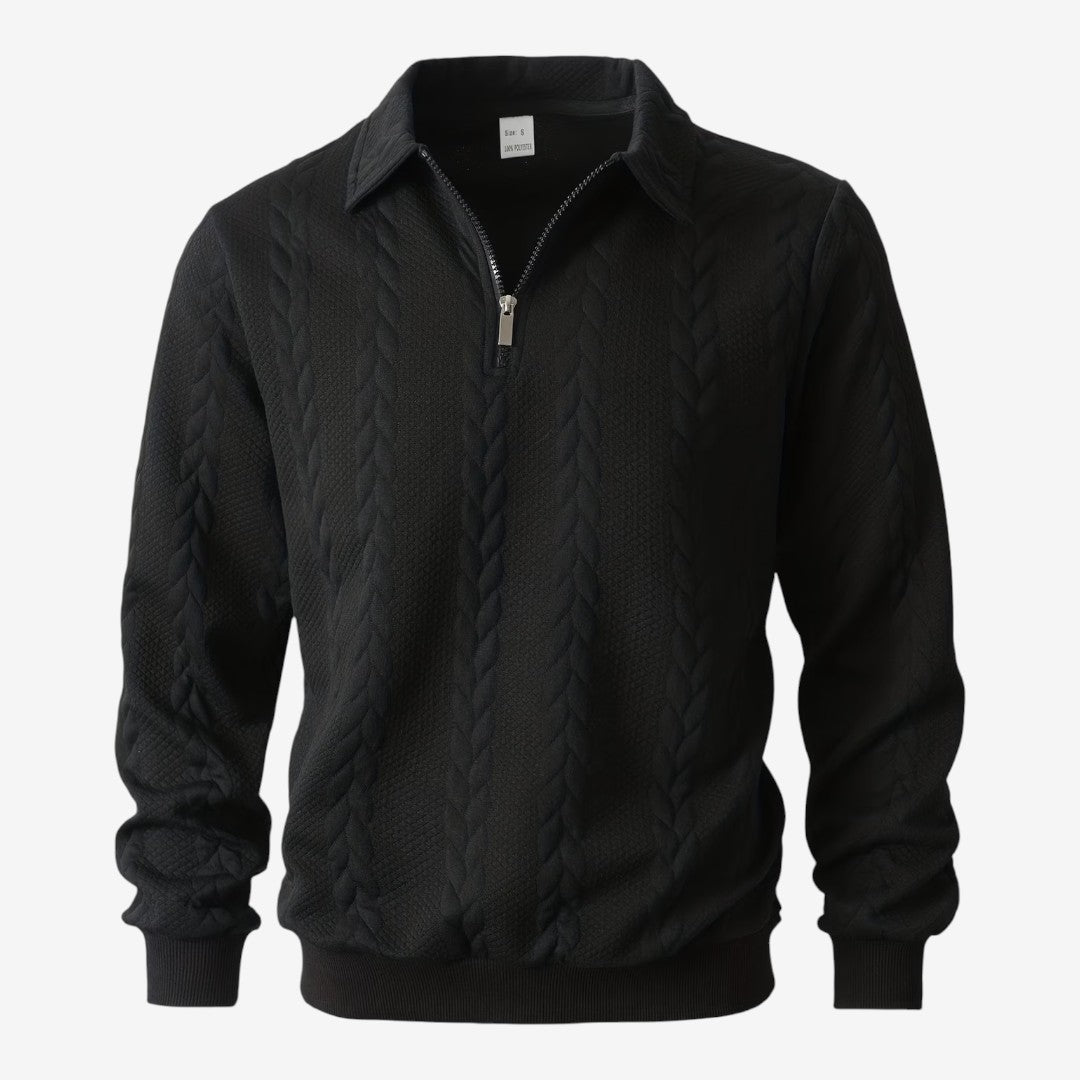 Jorvalore | Men's Knit Quarter Zip Jumper Warm Casual Everyday Wear