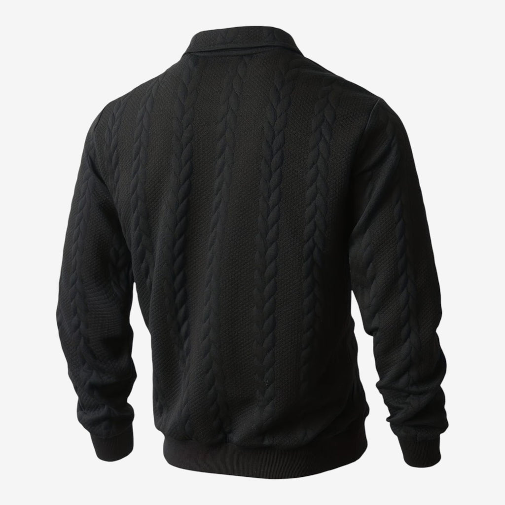 Jorvalore | Men's Knit Quarter Zip Jumper Warm Casual Everyday Wear