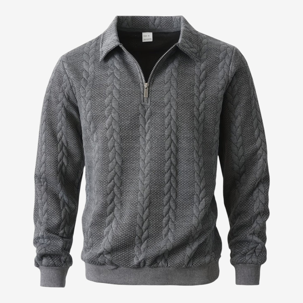 Jorvalore | Men's Knit Quarter Zip Jumper Warm Casual Everyday Wear