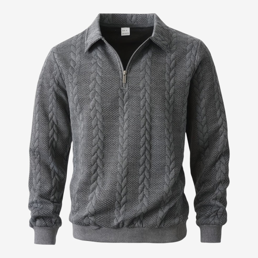 Jorvalore | Men's Knit Quarter Zip Jumper Warm Casual Everyday Wear