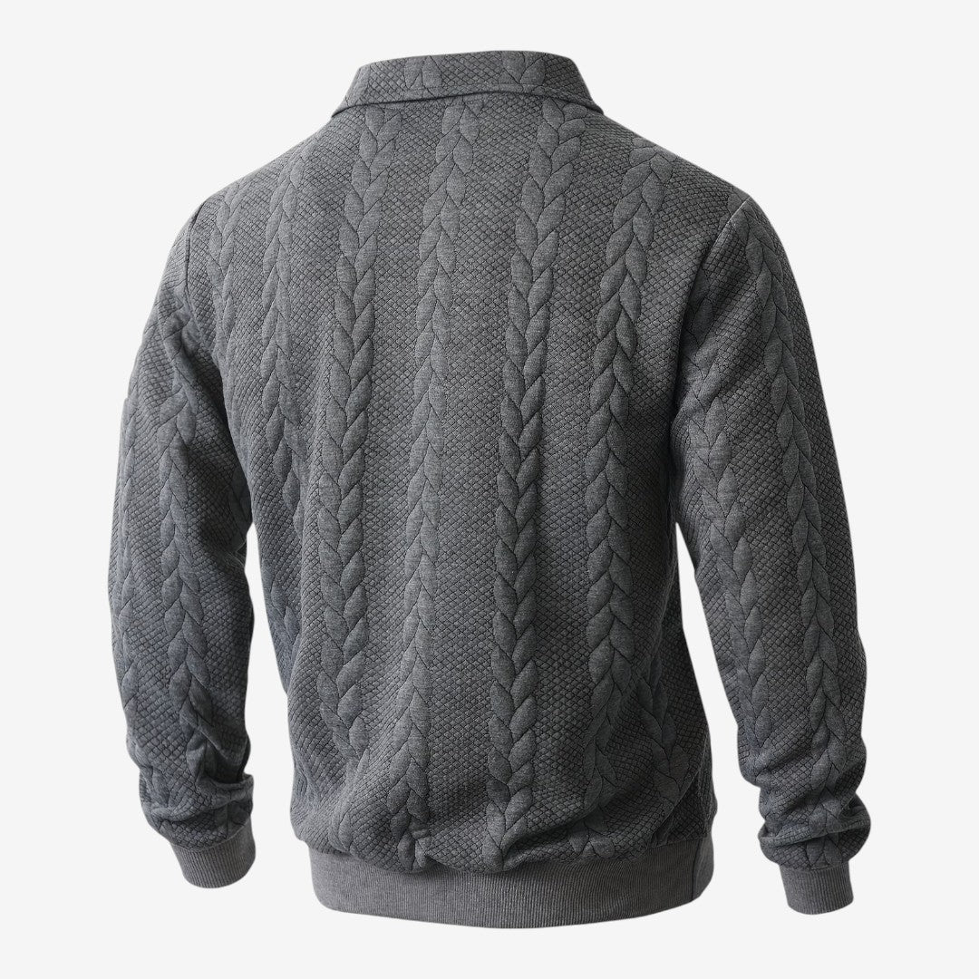 Jorvalore | Men's Knit Quarter Zip Jumper Warm Casual Everyday Wear