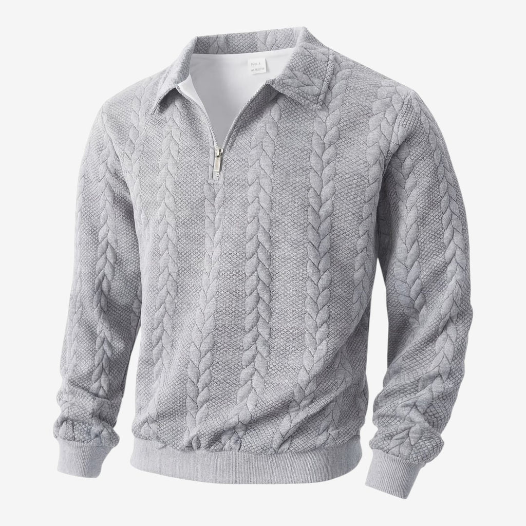 Jorvalore | Men's Knit Quarter Zip Jumper Warm Casual Everyday Wear