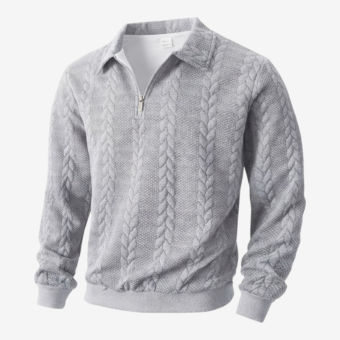 Jorvalore | Men's Knit Quarter Zip Jumper Warm Casual Everyday Wear