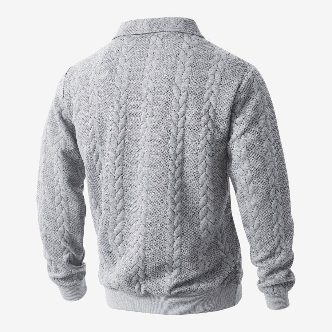 Jorvalore | Men's Knit Quarter Zip Jumper Warm Casual Everyday Wear