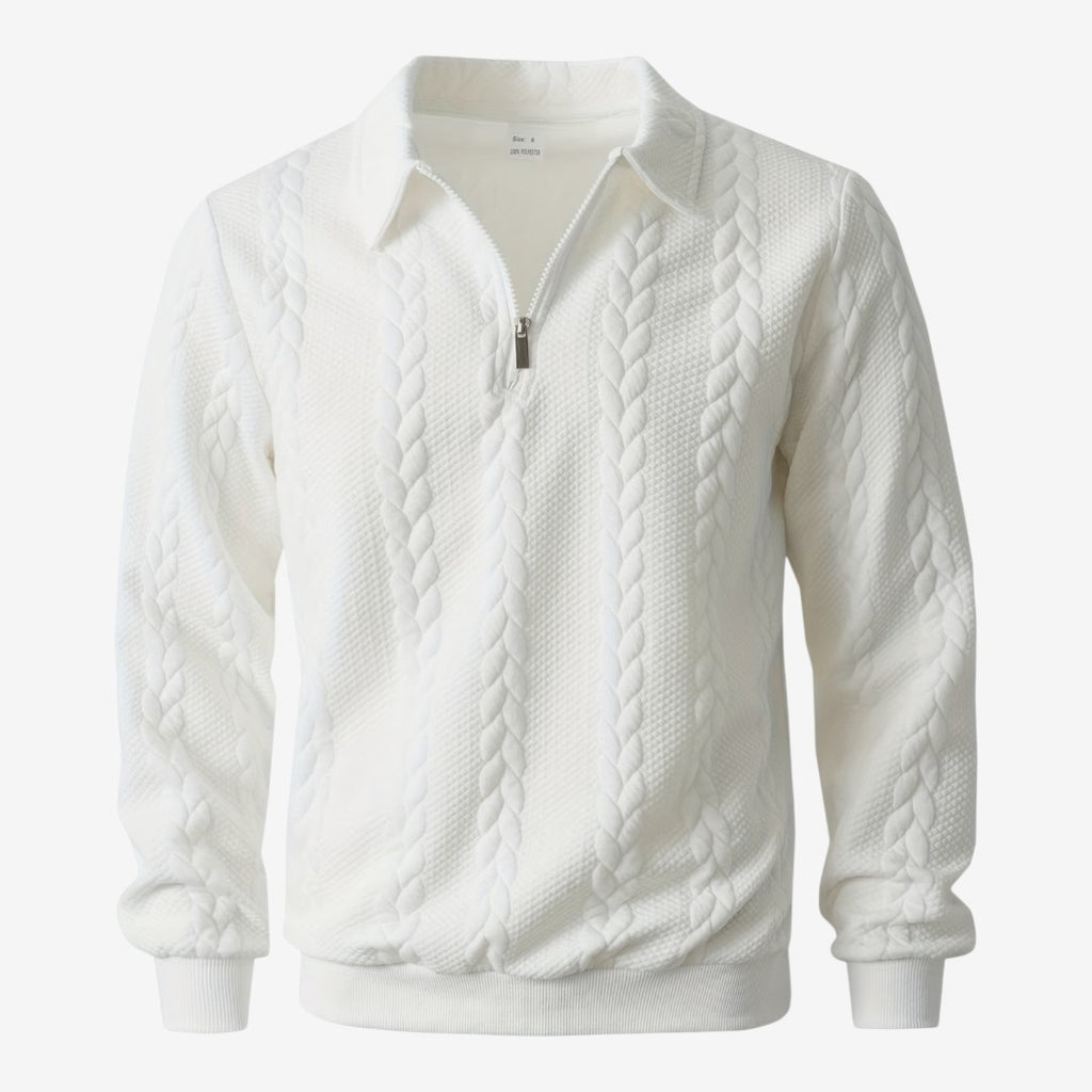Jorvalore | Men's Knit Quarter Zip Jumper Warm Casual Everyday Wear