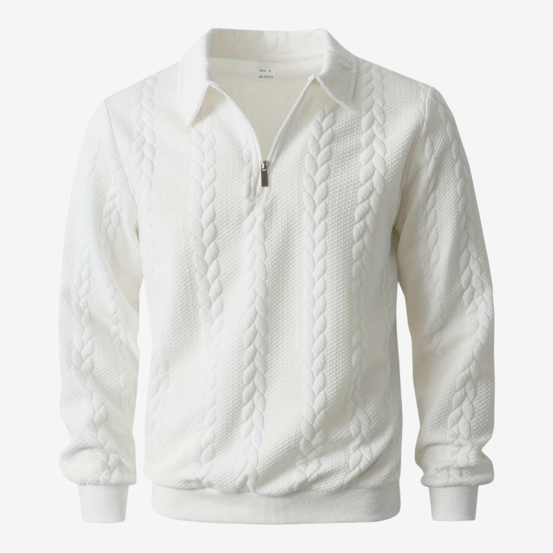 Jorvalore | Men's Knit Quarter Zip Jumper Warm Casual Everyday Wear