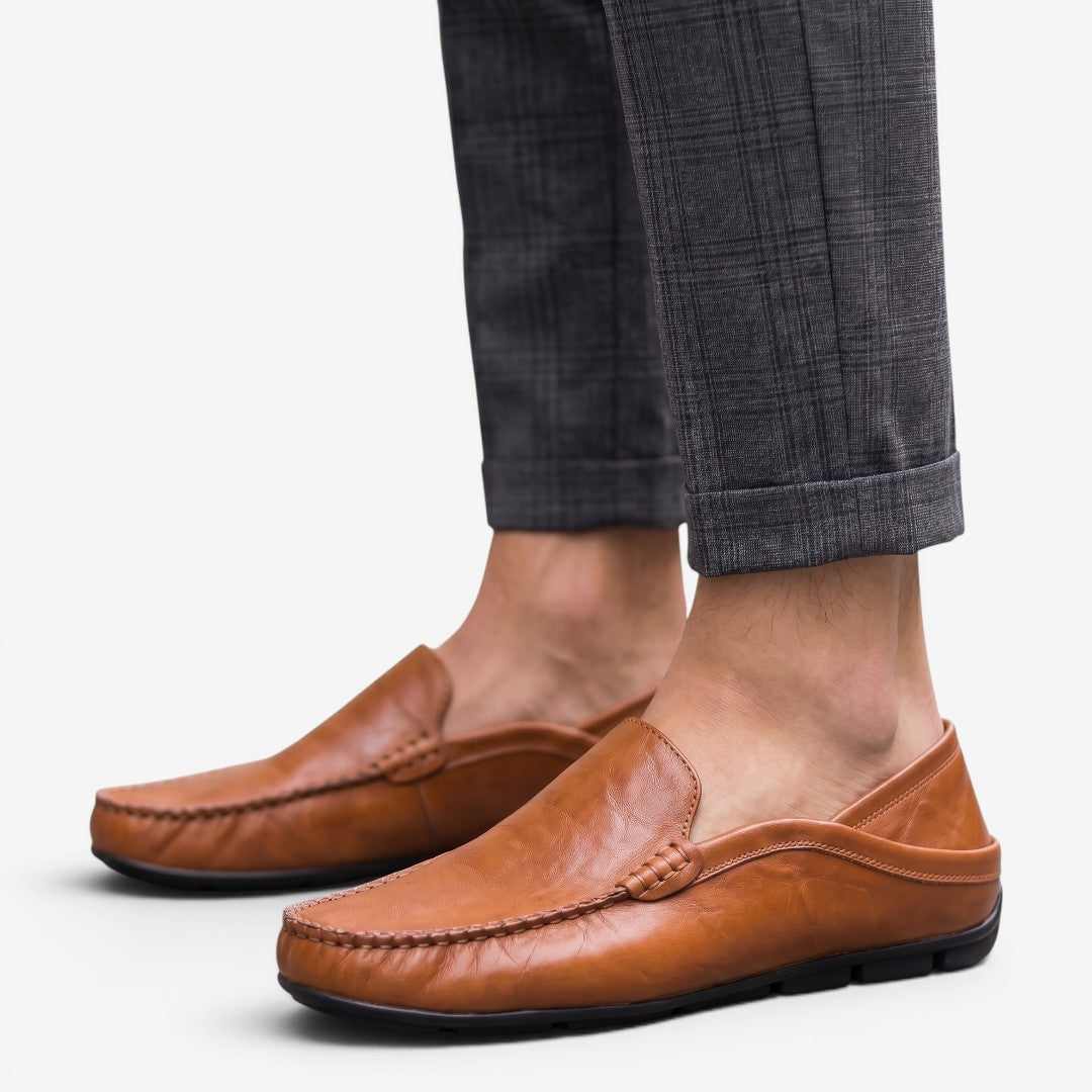 Jorvalore | Men's Leather Loafers Comfortable Slip-On Shoes for Everyday Wear