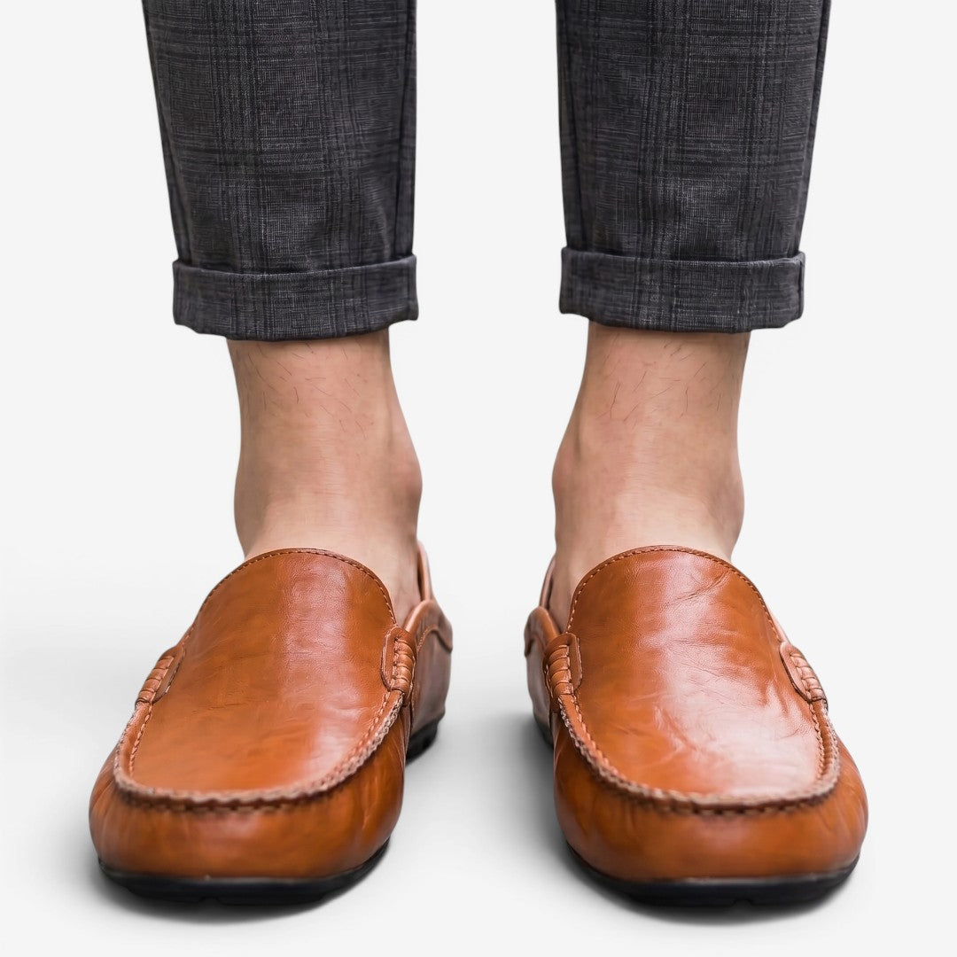 Jorvalore | Men's Leather Loafers Comfortable Slip-On Shoes for Everyday Wear