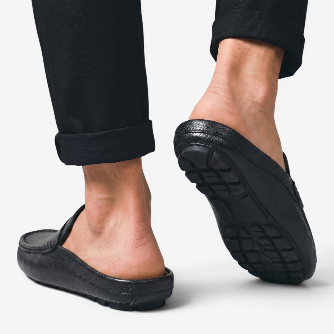 Jorvalore | Men's Leather Slip-On Driving Loafers for Summer Comfort