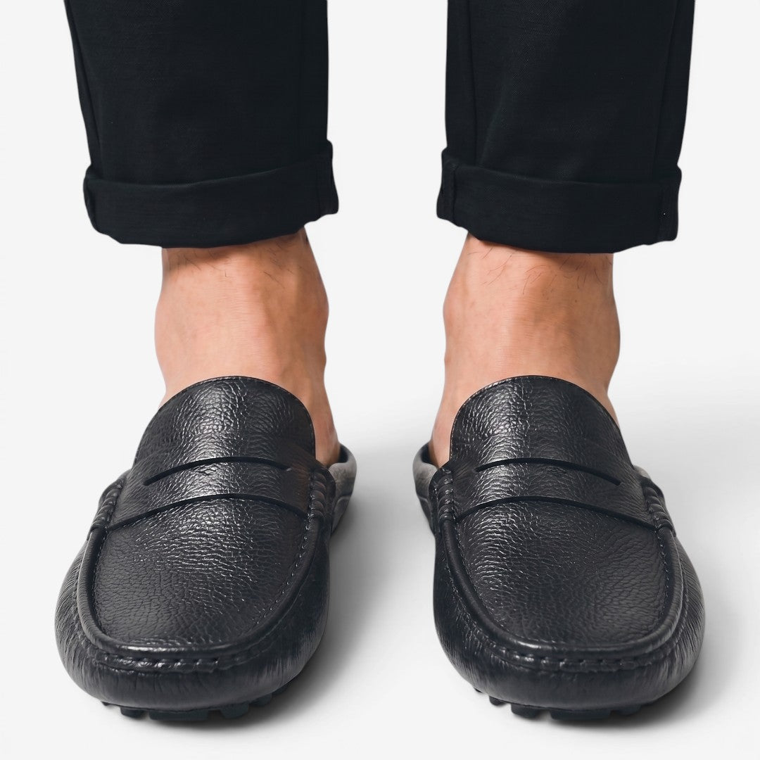 Jorvalore | Men's Leather Slip-On Driving Loafers for Summer Comfort
