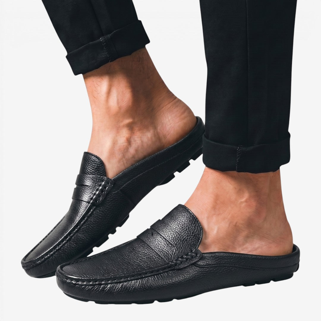 Jorvalore | Men's Leather Slip-On Driving Loafers for Summer Comfort