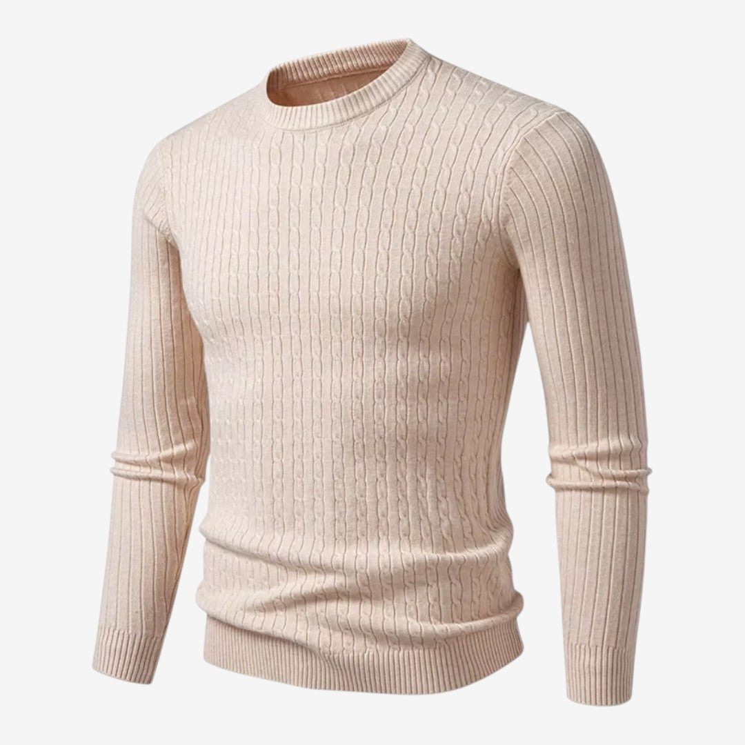 Jorvalore | Men's Lightweight Cable Knit Jumper for Autumn Layering