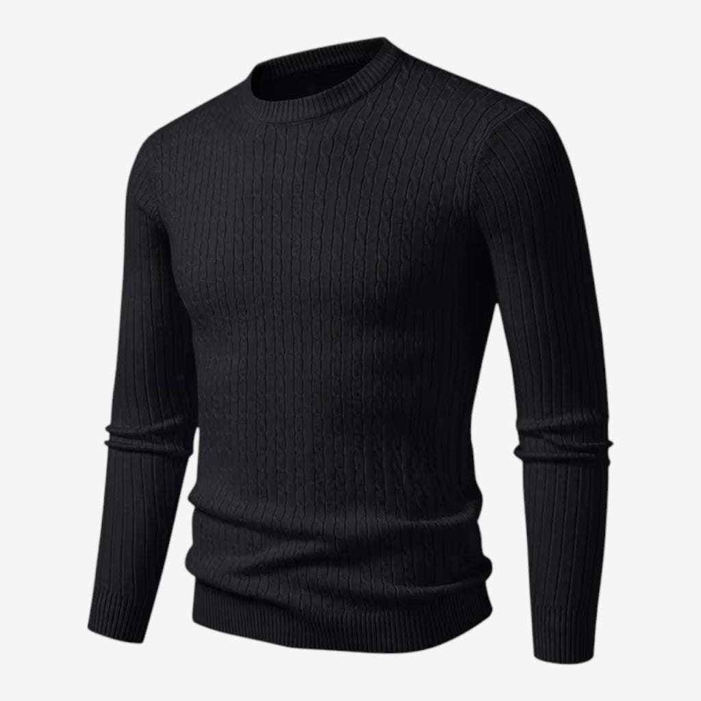 Jorvalore | Men's Lightweight Cable Knit Jumper for Autumn Layering