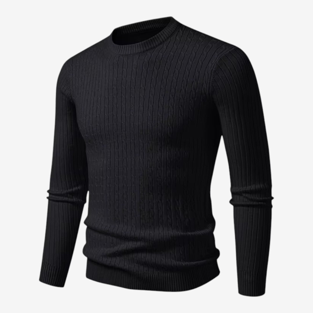 Jorvalore | Men's Lightweight Cable Knit Jumper for Autumn Layering