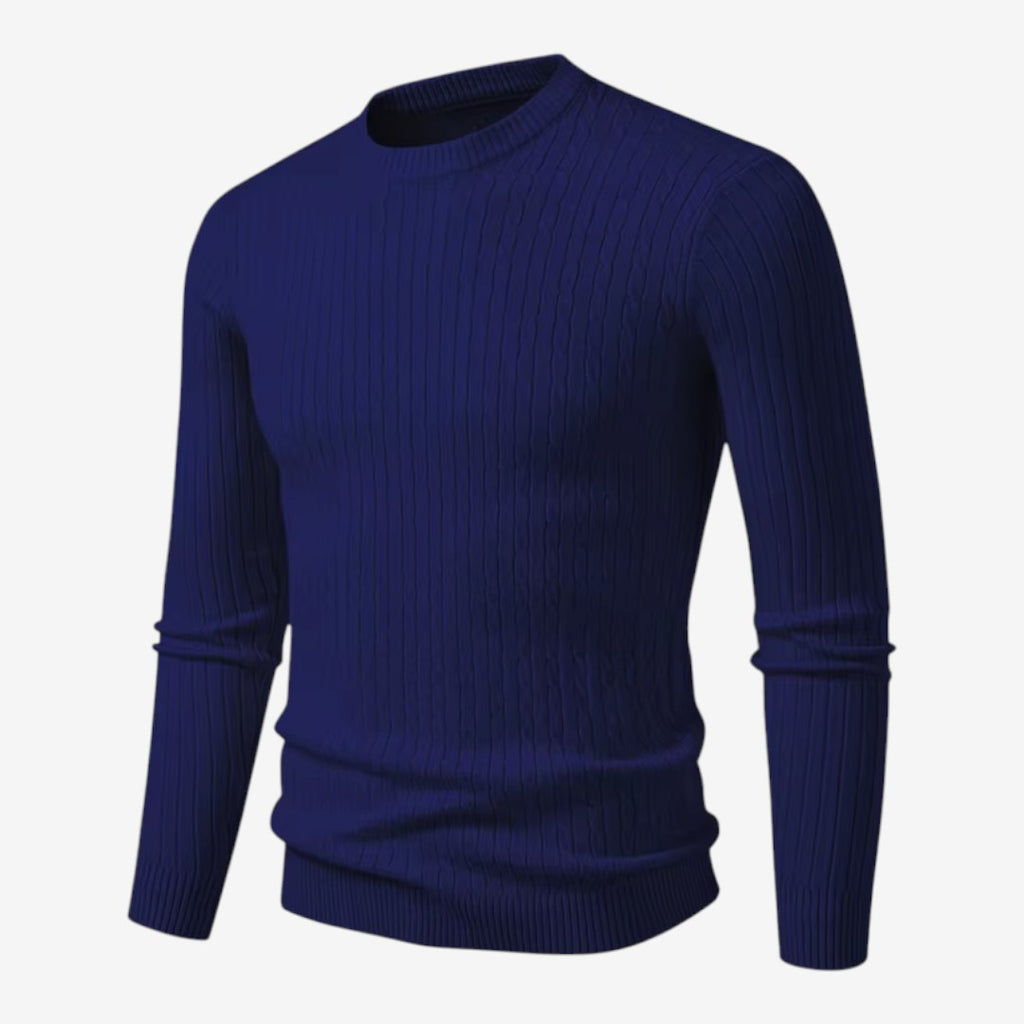 Jorvalore | Men's Lightweight Cable Knit Jumper for Autumn Layering