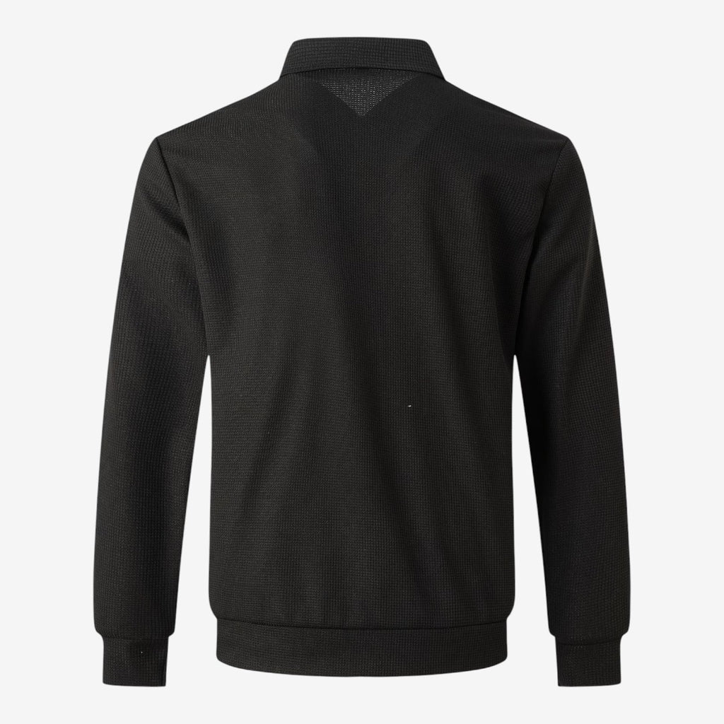 Jorvalore | Men’s Lightweight Waffle Jacket Full Zip Collared