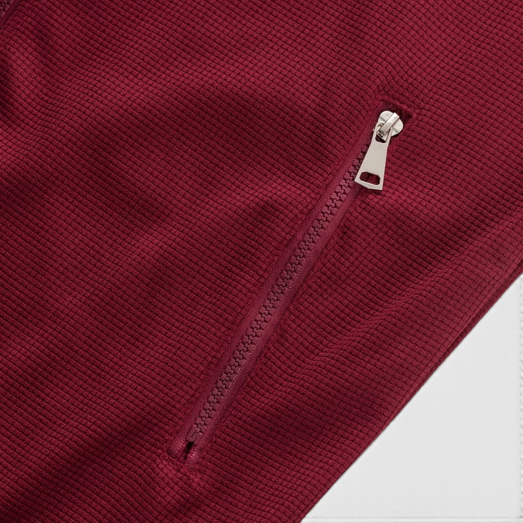 Jorvalore | Men’s Lightweight Waffle Jacket Full Zip Collared