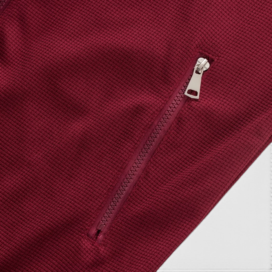 Jorvalore | Men’s Lightweight Waffle Jacket Full Zip Collared